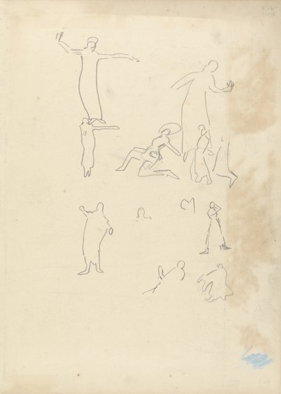 Study of Dancers, for the Cave of the Golden Calf by Spencer Frederick Gore